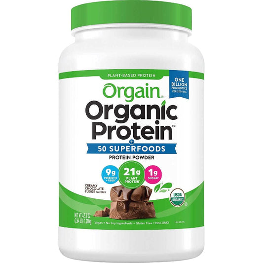 Orgain Organic Protein And Superfoods Plant-based Protein Powder, Creamy Chocolate Fudge (1200g)